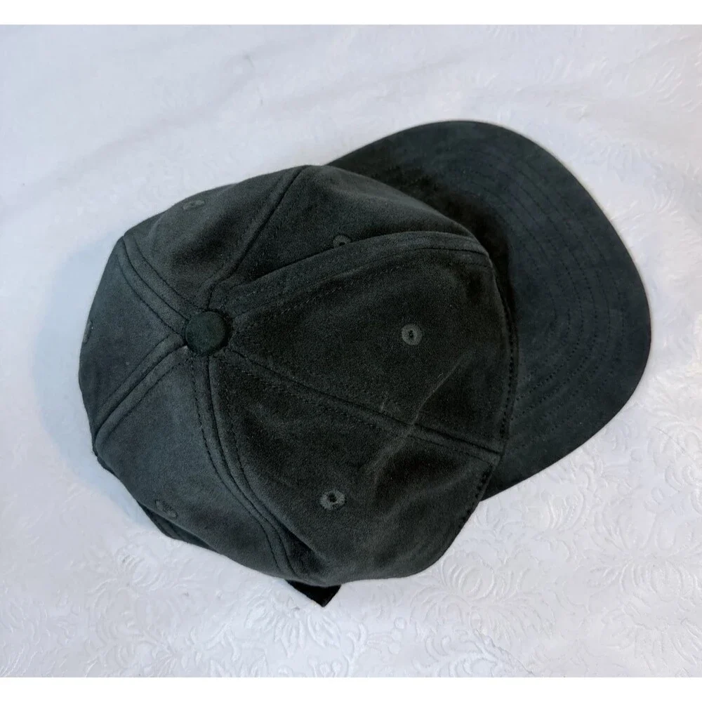 J Crew Dark Green Suede Baseball Cap